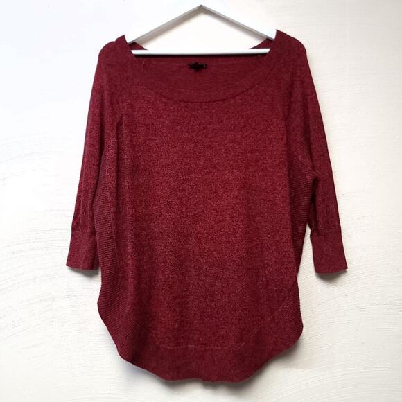 Express Soft Knit Sweater Size Small Short Sleeve Rust Red Heathered Womens  - Picture 1 of 10